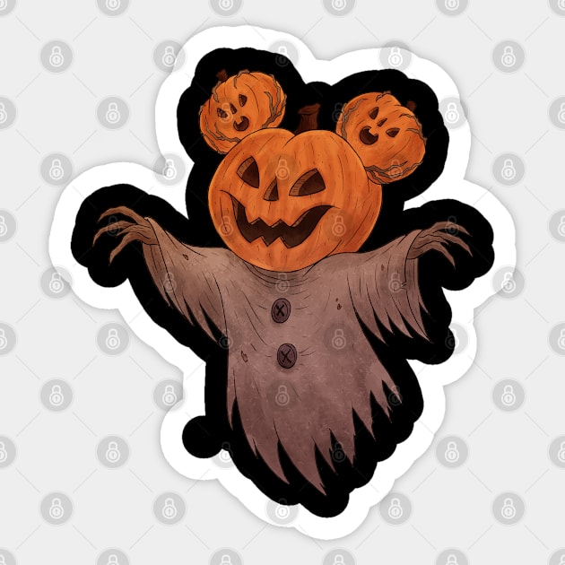 Pumpkin Ears Sticker by chrisraimoart